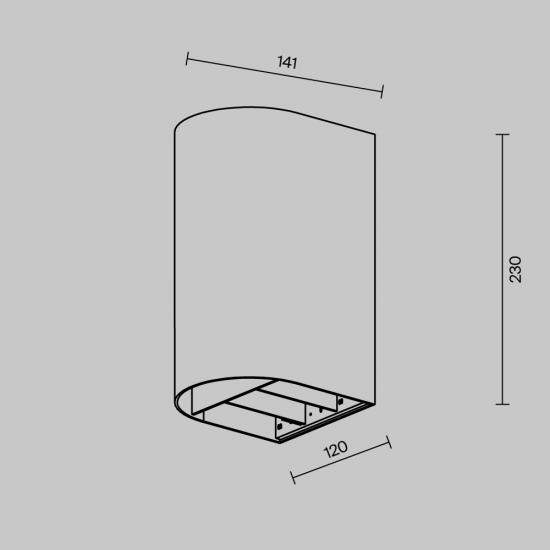 Настенный светильник Драп / Drape 3000K 20Вт IP 65