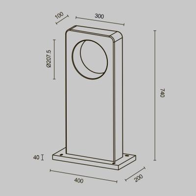 Ландшафтный светильник Бетон / Betone 3000К 7Вт IP 65