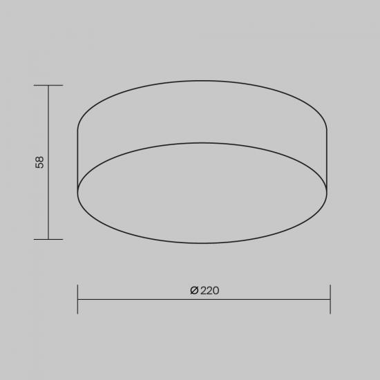 Потолочный светильник Зон / Zon IP 3000K 30Вт IP 65