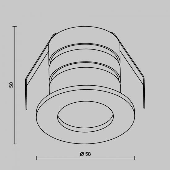 Потолочный светильник Залив / Cove 3000K 5Вт IP 65