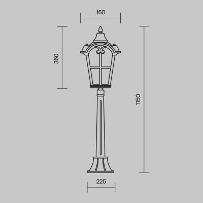 Ландшафтный светильник Альбион / Albion E27х1 60Вт IP 44