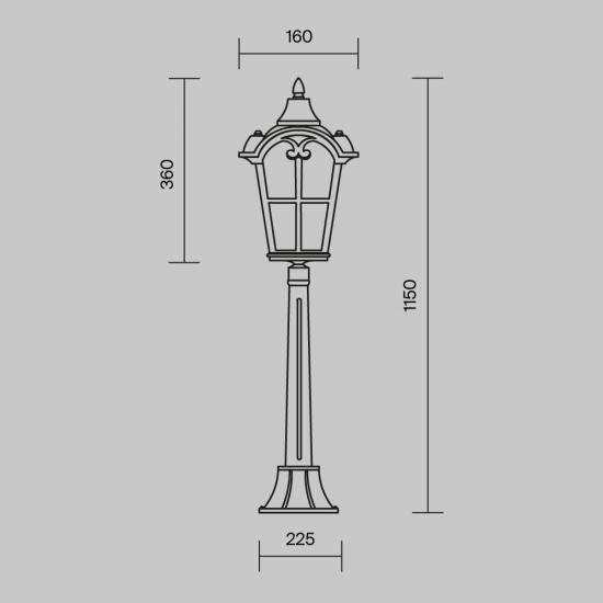 Ландшафтный светильник Альбион / Albion E27х1 60Вт IP 44