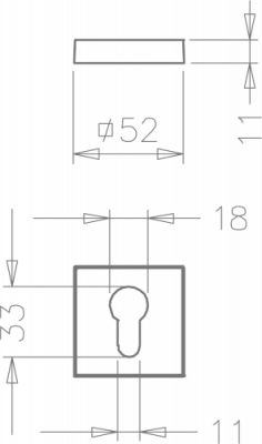 Накладка Tupai 4049 5S Q-158 кл сатинированная латунь