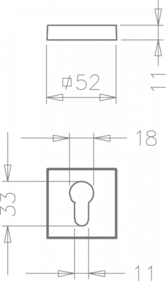 Накладка Tupai 4049 5S Q-158 кл сатинированная латунь