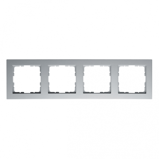 Рамка 4 постовая, Алюминий  R1 пластик