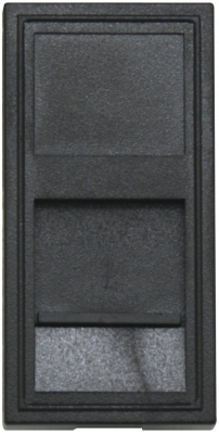 Розетка DEC RJ45 UTP кат.6, 1мод., черн. матовая (22.5х45мм)