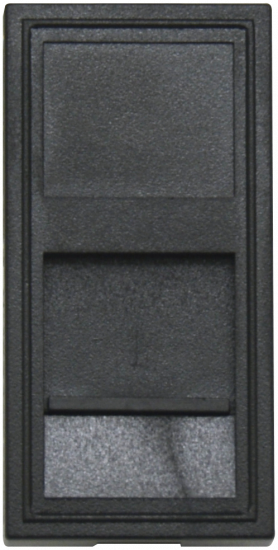 Розетка DEC RJ45 UTP кат.6, 1мод., черн. матовая (22.5х45мм)