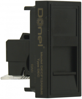Розетка DEC RJ45 UTP кат.6, 1мод., черн. матовая (22.5х45мм)