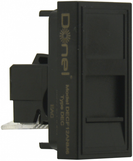 Розетка DEC RJ45 UTP кат.6, 1мод., черн. матовая (22.5х45мм)