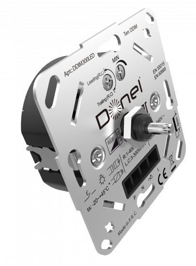 Светорегулятор Triac поворотный, LED,300 Вт., с доп. входом, серия DDIM