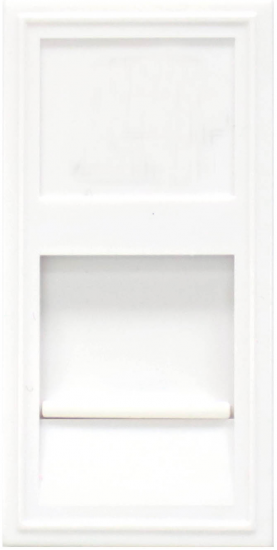 Розетка RJ45 UTP кат.6, 1мод., бел. (22.5х45мм)