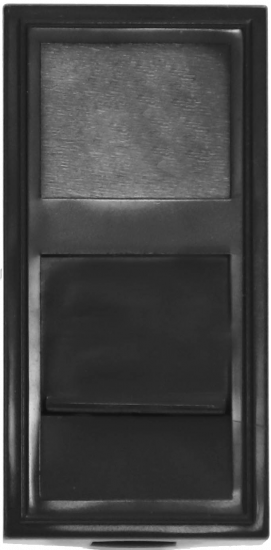 Розетка RJ45 UTP кат.5e, 1мод., черн. (22.5х45мм)