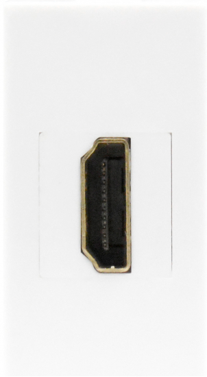 Розетка HDMI, 1мод., бел. (22.5х45мм)