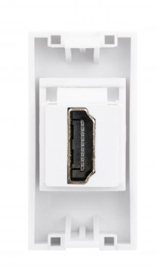 Розетка HDMI, 1мод., бел. (22.5х45мм)