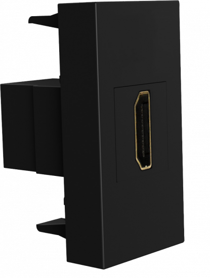 Розетка HDMI, 1мод., черн. (22.5х45мм)