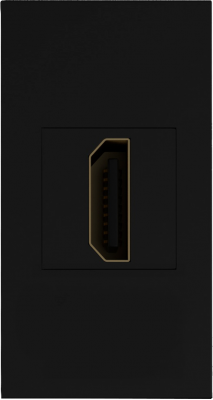 Розетка HDMI, 1мод., черн. (22.5х45мм)