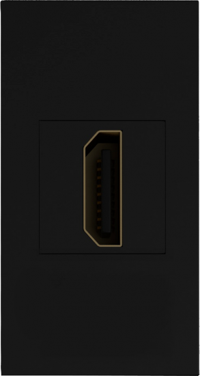 Розетка HDMI, 1мод., черн. (22.5х45мм)