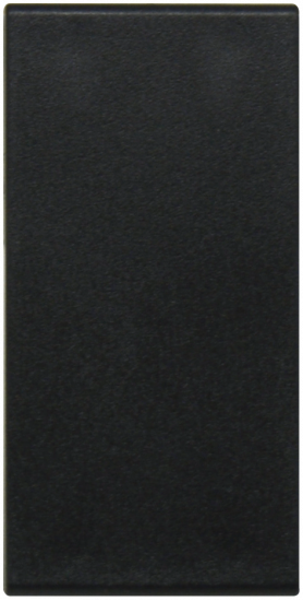 Заглушка 1 мод., черн. матовая  (22.5х45мм)