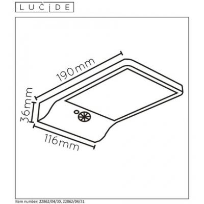 Уличный настенный светильник Lucide BASIC 22862/04/30