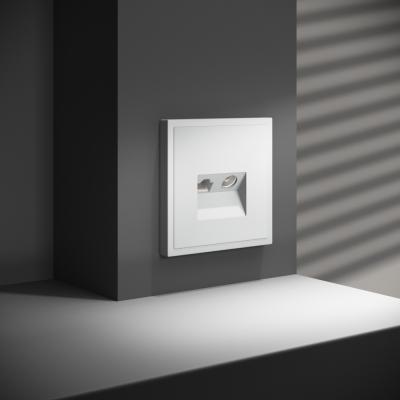 Розетка телевизионная встраиваемая VOLTUM S70 TV+RJ45 кат. 6, (белый матовый)