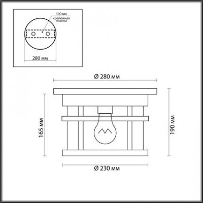 Уличный потолочный светильник Odeon Light VIRTA 4044/1C