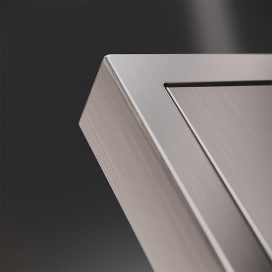 Накладка для розетки с заземлением, S70 Metal (никель)