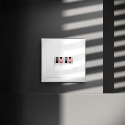 Розетка акустическая встраиваемая VOLTUM S70 4-местная, (белый глянцевый)
