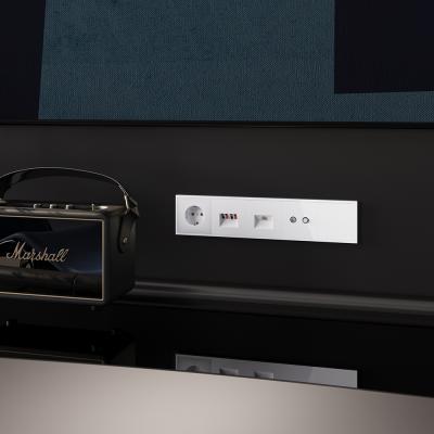 Розетка телевизионная встраиваемая VOLTUM S70 оконечная TV+SAT, (белый глянцевый)