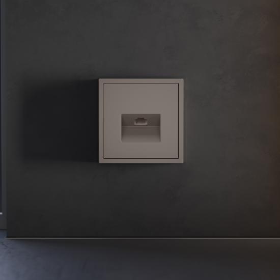 Накладка для розетки компьютерной RJ45 кат.6, S70 (капучино)