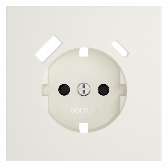 Накладка для розетки с заземлением и защитными шторками, с USB A+C, S70 (хлопок)