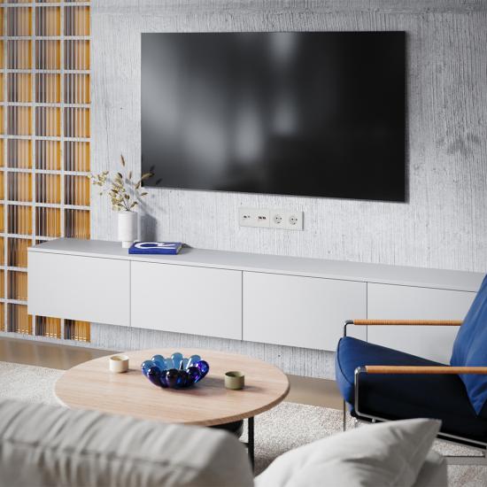 Накладка для розетки TV+RJ45 кат. 6, S70 (хлопок)