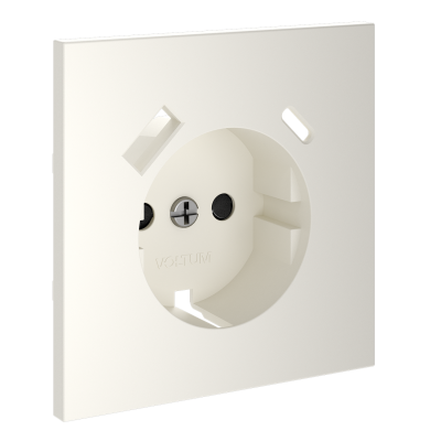 Накладка для розетки с заземлением и защитными шторками, с USB A+C, S70 (хлопок)