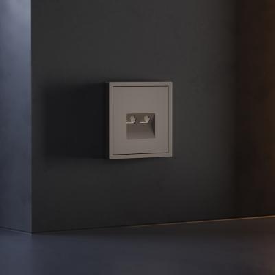 Накладка для розетки компьютерной двойной RJ45+RJ45 кат.6, S70 (капучино)
