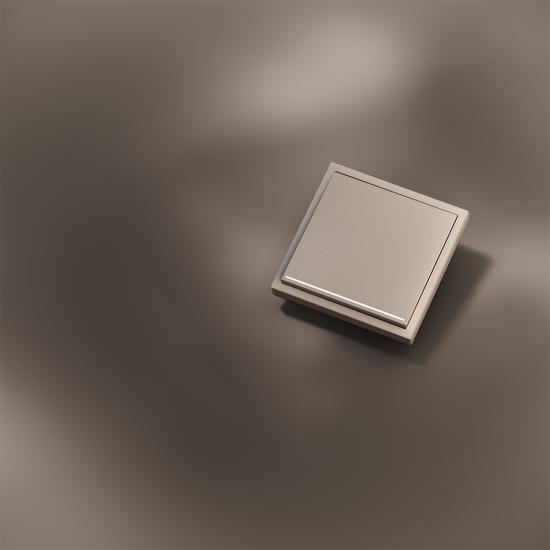 Клавиша для выключателя/переключателя одноклавишного с подсветкой, S70 Metal (платина)