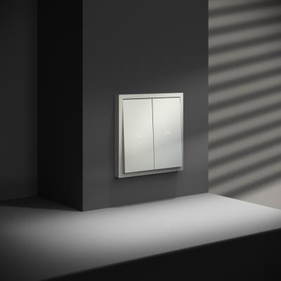 Выключатель встраиваемый VOLTUM S70 для жалюзи 10А, (сталь)