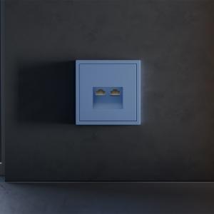 Накладка для розетки компьютерной двойной RJ45+RJ45 кат.6, S70 (деним)