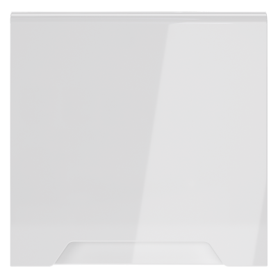 Накладка для розетки с заземлением, защитными шторками и крышкой, S70 (белый глянцевый)