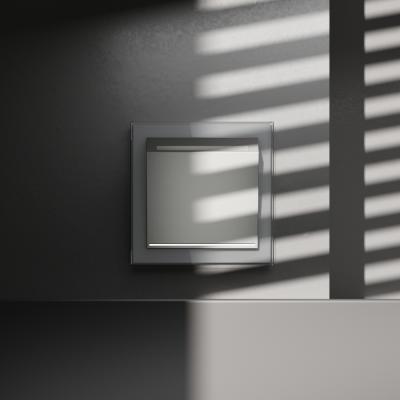 Выключатель встраиваемый VOLTUM S70 карточный 16А, (сталь)
