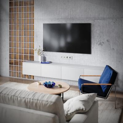 Розетка телевизионная встраиваемая VOLTUM S70 TV+RJ45 кат. 6, (сталь)