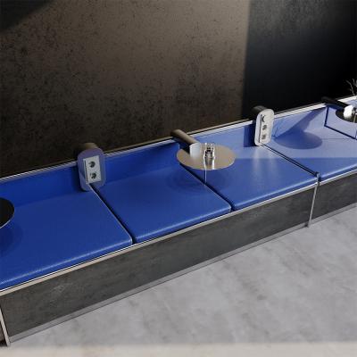 Розетка встраиваемая VOLTUM S70 с заземлением и защитными шторками, 16А, с USB, A+A, (сталь)