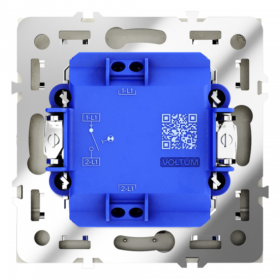 Выключатель встраиваемый VOLTUM S70 одноклавишный с подсветкой 10А, (шелк)
