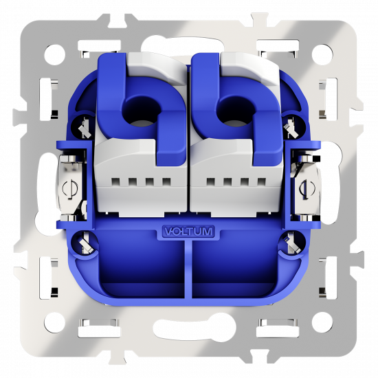 Механизм розетки компьютерной двойной RJ45+RJ45 кат.6, S70
