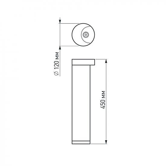 LGD-Path-Round120-H450B-12W Warm White