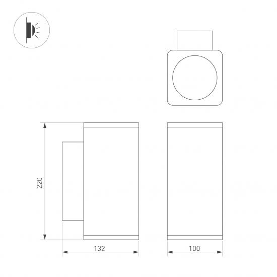 LGD-EVO-WALL-TWIN-S100x100-2x12W Day4000