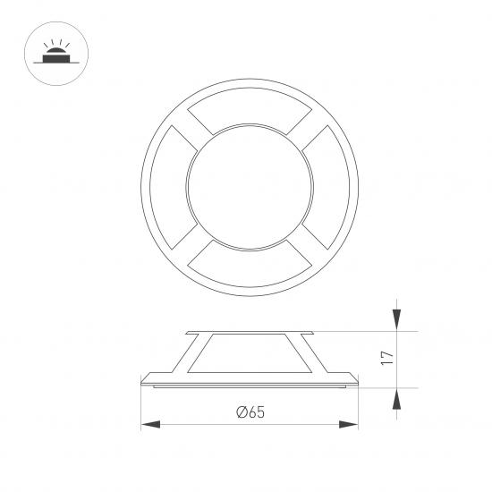 Накладка ART-DECK-CAP-LID4-R65