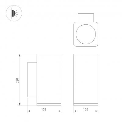 LGD-EVO-WALL-TWIN-S100x100-2x12W Warm3000