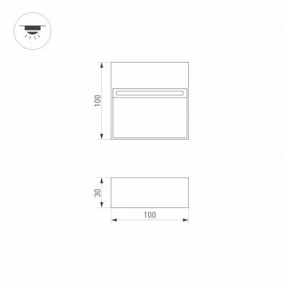 LGD-TRACE-S100x100-4W Warm3000