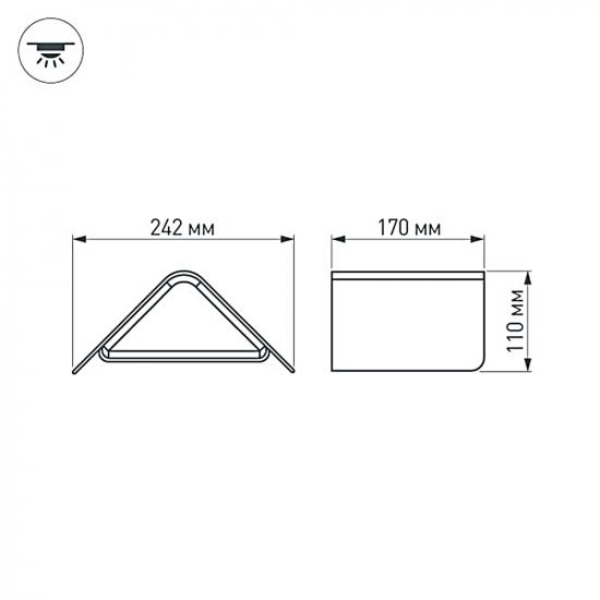 LGD-Wall-Delta-1B-12W Warm White