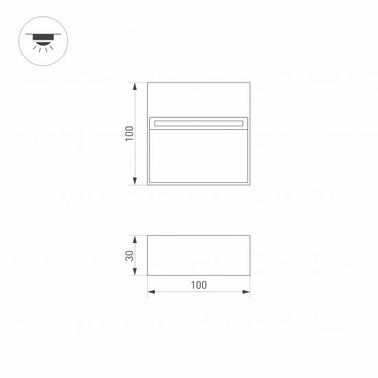 LGD-TRACE-S100x100-4W Warm3000