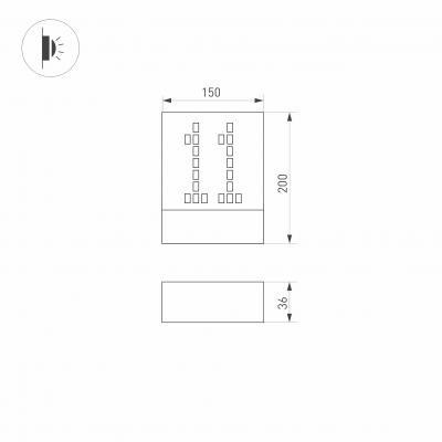 LGD-SIGN-WALL-S150x200-3W Warm3000